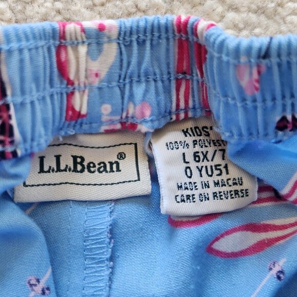🎿❄️ LL Bean Girls 6X/7 Ski-Themed Pajama Set ❄️🎿 - Picture 7 of 7